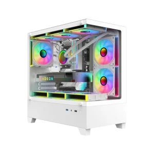 Fishtank Modern Desktop PC Chassis ATX Tower Gaming Computer Case