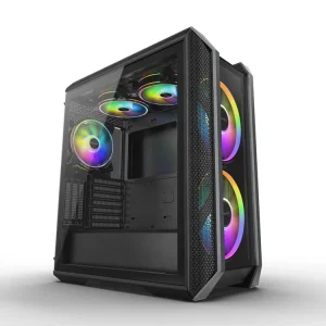 Full Tower Desktop EATX PC Gamer Computer Case Gaming Chassis with Dual Panels Aluminum Alloy Side Window