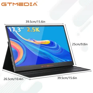 GAME MATE 173 Portable Monitor 17.3 Inch FHD 1080P USB C Second External Monitor for Laptop Desktop