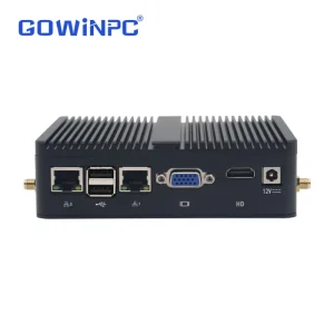 GOWINPC GY-K302 Compact Industrial Computer Intel N100 N97 N95 Fanless Mini PC 3x LAN Port 2x COM Dual for 4K 60Hz Digital