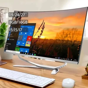 Gaming Business Desktop Computer 24 27 32 Inch All in One PC Curved Screen All in One Pc I7 I5 I3 AIO