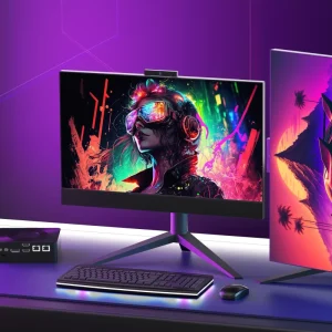 Gaming Hardware & Software Set All-In-One PC Calculator Desktop Computer