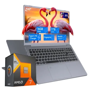 Gaming Laptop 16 Inch FHD Display Laptop AMD R7 6800H Backlit Keyboard 16GB DDR5 256GB M.2 2280 SSD Laptop Computer