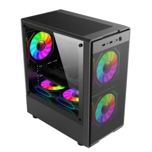 Gaming PC Desktop Computer RGB MATX Computer Case Chassis Mid Tower PC Case Cabinet