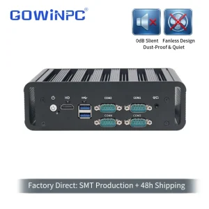 Gowin Intel N100 5 Port 2.5GbE I226-V Fanless Mini PC with 3-Year Warranty SSD/HDD for VPN Firewall and Multi-WAN Router