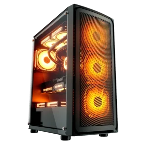 HD USB3.0 MATX Gaming Computer Case with Tempered Glass PC Tower for Gaming Setups