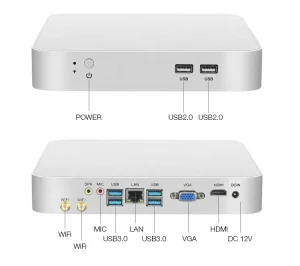 HelorPC Mini PC Computer Factory Outlet Celeron 1037U Win10 Linux NUC Barebone Office Server Business Minipc Small Desktop