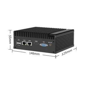 High Performance Fanless Industrial Embedded Mini PC Core I5-6200U CPU DDR4 SSD+HDD Linux Compatible