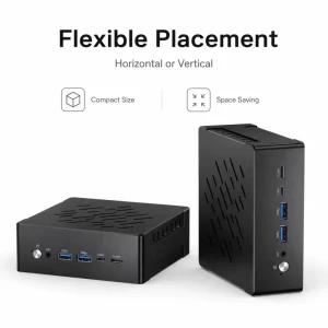 High Performance Graphics Gaming Mini PC Desktop PC Mini Computer AMD R9-8945HS Radeon 780M Dual M.2 PCIe 4.0 OCuLink for Gaming