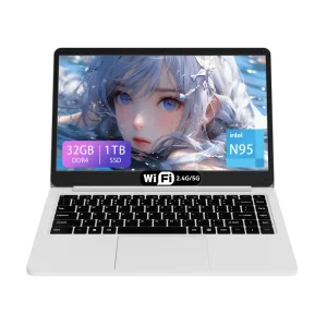 High-Speed Intel N95 Mini Laptop Advanced Cooling DDR4 Video Memory IPS Screen Windows 11 English SSD Home Student