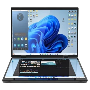 Hot Selling 14 Inch 2 in 1 Laptop Dual Screen 16GB 32GB RAM 512GB SSD WIN 11 Touch Double Monitor YOGA Computer Laptop