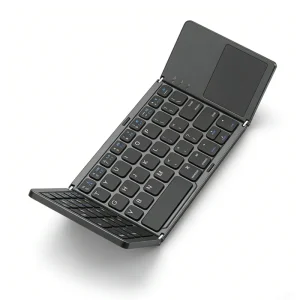 IFacemall Wireless Tri Folding Keyboard Portable Keyboard with Touchpad Supports Multiple Systems Devices