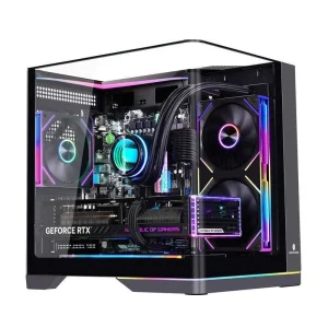 ITX Seaview Room Computer Case Tempered Glass Vertical Desktop Host M ATX240 Water cooled Side penetrating Gaming E sports