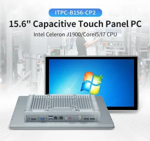 In Tel Fanless Mini PC Industrial Barebone GPIO COM RS232 Dual Gigabit LAN Embedded Industrial Panel PC Touch Screen All In One