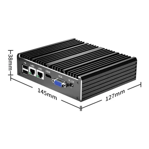 Industrial Computer Fanless N2840 DDR3L Barebone 12V Dual LAN Dual COM with VGA HD-MI Linux Windows Embedded Mini PC