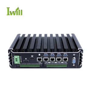 Industrial Computer Hardware I3 I5 I7 Linux Compact Industrial PC with 5 LAN GPIO and SIM Slot for Machine Vision