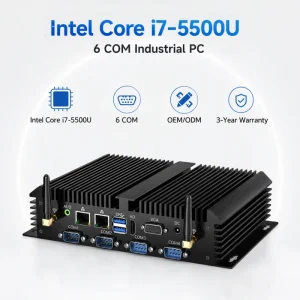 Industrial Computer Intel I3 5005U I5 4200U I7 5500U DDR3 16GB MSATA SATA HDD SSD Dual LAN Fanless Industrial Mini PC