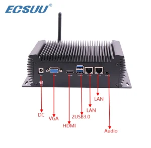 Industrial Embedded Computer Intel 4~11th Core CPU DDR4 Memory 6COM Dual Ethernet DC 12V Power Compact Industrial PC