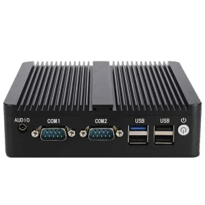 Industrial Fanless Aluminum Alloy NUC Mini PC J1900 J4125 Quad Core 4K Dual Nic 2 LAN Ports Desktop Mini PC