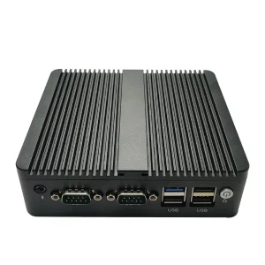 Industrial Fanless Mini Computer Aluminum Embedded Computer Case Fanless Cooling Dual Mini Industrial PC Box PC