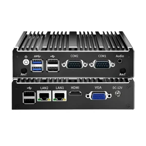 Industrial Fanless Mini PC DDR3 2 LAN 6 USB 2 COM WiFi 4G J1900 Linux/Windows US/EU Plug Compatible 3-Year Warranty