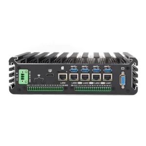 Industrial Fanless PC 5 LAN POE Intel 6th Gen CPU Embedded Computer For Machine Vision GPIO Control
