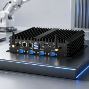 Industrial Mini PC Fanless Embedded Computer Intel Core I5i7 6 RS232 Ports Dual RJ45 LAN VGA HDMI for Factory Automation