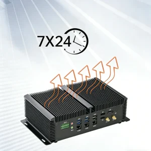 Industrial Mini PC Intel Core 7 150U Processor Fanless Computer 8 RS232 COM GPIO 2HD2.0 DP1.4 Display Ports WiFi 6