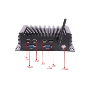 Industrial PC with 6 COM Ports Intel Core 4~11th I3 I5 I7 DDR4 SO DIMM Dual LAN DC 12V Embedded Industrial Control Computer