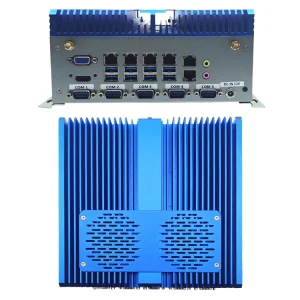 Industrial PC with DC 12V/19V 2*SO-DIMM DDR4 9th Generation Core I7 Fanless Industrial Mini PC 210 X 210 X 65