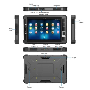 Industrial Rugged Android Tablet PC Pdas Waterproof NFC Reader Writer USB Barcode Intel Processor