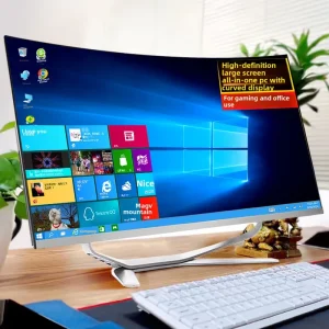 Intel All in One LCD Desktop Curved Screen PC with Dedicated Graphics for Business Office Home Use