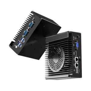 Intel Core I5 1235U Embedded Mini PC with Fan 2*LAN 2*COM Dual Display Ports DDR4 DC12V Power Industrial Computer