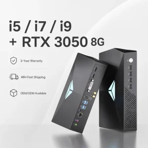 Intel Core i7 9700F Mini PC Gamer RTX 3050 8GB Dedicated Graphics 64GB RAM Triple Display HDMI DP DVI Micro Gaming Computer