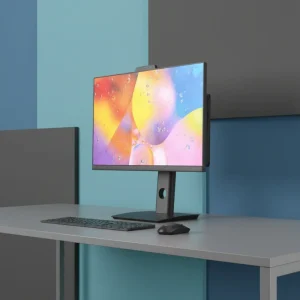 Intel Core i7 i9 23.8 27″ Height Adjustable All in One Desktop Computer with Swivel Rotating Stand for Business Workstation
