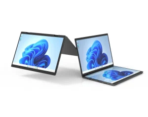 Intel N95 14+14Inch Dual Screen Study 16Gb Ram 1Tb Ssd Win11 Pro Portable Touch Laptop