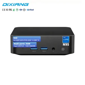 Intel N95 Quad Core 4 Threads Mini Gaming PC DDR4 8GB RAM 128GB SSD Custom Desktop with Integrated Graphics