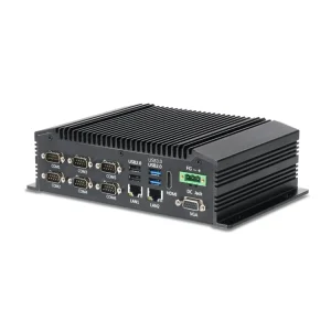 J1900 Compact Embedded Fanless Industrial Edge Computer PC with Dual Intel I210 GbE LAN 6 RS232 RS485 16 Bits GPIO