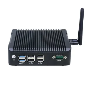 J1900 NUC Mini PC Barebone System Fanless Desktop PC Computer with Dual RS232 Dual LAN