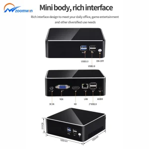 J4125 Mini PC Case 4K Display Micro Desktop Computer Quad Core 4GB 8GB DDR4 128GB 256GB 512GB Storage PC