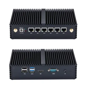 Kaby Lake CPU Fanless Mini PC Core I7 7500U 6 Gigabit NIC Router Firewall Appliance Server Mini Computer
