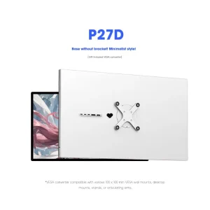 Kuycon P27D Multiple Interfaces Screen PC Panels 2.2 cm Ultra thin Body Monitor 27 Inch 4k Ed Monitor