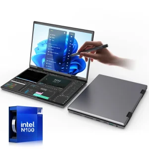 Laptop with 10.5+10.5 Inch Dual Touch Screen Full Metal Intel N100 Quad core Processor1920*1280 Resolution 32G RAM 2TB SSD