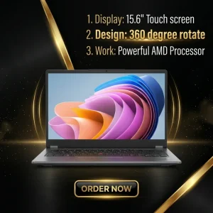 15.6 Inch FHD Convert Laptop AMD Ryzen 3 Quad Core 1920×1080 Business Notebook Windows 11 Light Portable for Education