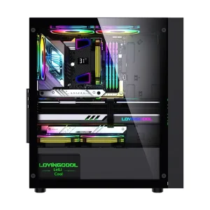 M3 Cross Border Business Style Desktop ATX Computer Case with USB 3.0 Front Ports Accommodates 8 Fans Panoramic View in Stock