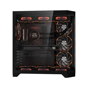 Mid Tower Gaming Pc Case White Gaming Casing Pc Tempered Glass RTX RGB 9fan Desktop Casing ATX