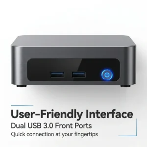 Mini AI PC AMD Ryzen 5 7430U Processor SO DIMM DDR4 16GB 512GB SSD Windows 11 Operating System AI PCs