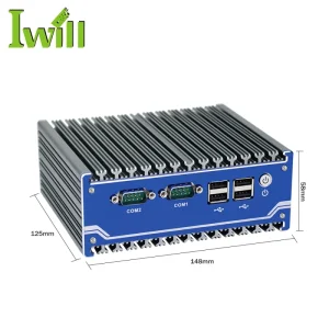 Mini Desktop PC Dual Display Win10 Embedded Industrial PC J1900 Mini Barebone Fanless DDR3 Support for AU EU Featuring Serial