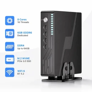 Mini Gaming PC i9 9900T Dedicated Graphics Card RTX3050 6G Wifi6 Dual screen Output Portable Host Home Office Computer