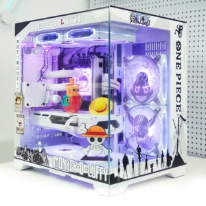 Mini ITX Vertical Aluminum Alloy Gaming Desktop Case Full Tower Side Panel Window Customizable Computer Towers